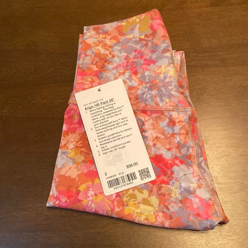 Lululemon🍋Align High-Rise Pant 28” Inflorescence Multi - Picture 8 of 9